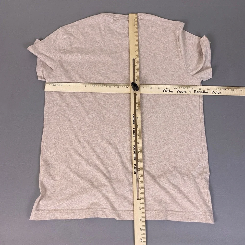 Banana Republic T-Shirt Medium Mens‎ Moisture Wicking Beige Heathered Crew Neck